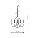 Light Prestige Lampa wisząca Canaria czarna 5xE27
