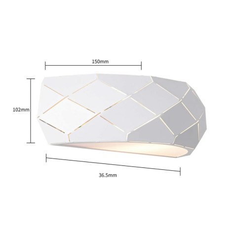 Light Prestige Kinkiet Reus biały 1xE27