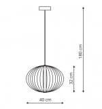 Light Prestige Lampa wiszaca Treviso czarna LED 3000K