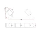 Light Prestige Zestaw reflektorów spot Belize chrom IP44 3xGU10