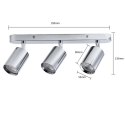 Light Prestige Zestaw reflektorów spot Belize chrom IP44 3xGU10