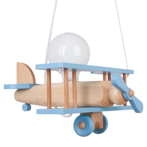 Lampa wisząca Samolot mały błękitno-naturalny Hellux