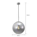 Light Prestige Lampa wisząca Palla chrom 1xE14