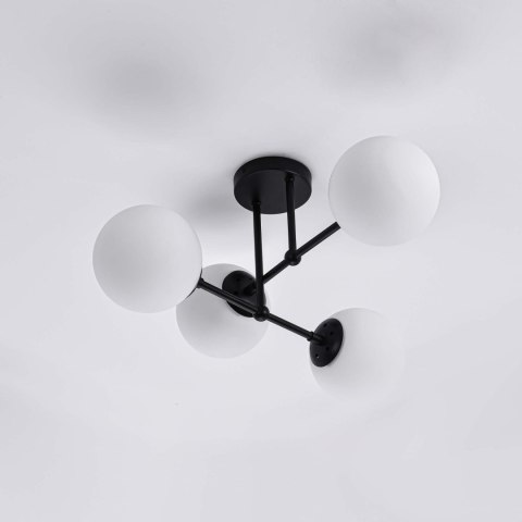 Light Prestige Lampa wisząca Roma 4 czarna 4xE14