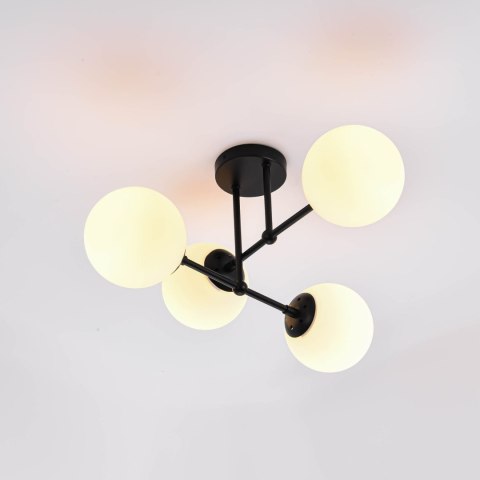 Light Prestige Lampa wisząca Roma 4 czarna 4xE14