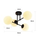 Light Prestige Lampa wisząca Roma 4 czarna 4xE14