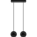 Lampa wisząca czarna Balli Kule 2pł Hellux
