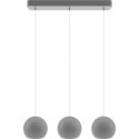 Lampa wisząca szara Balli Kule 3 pł Hellux