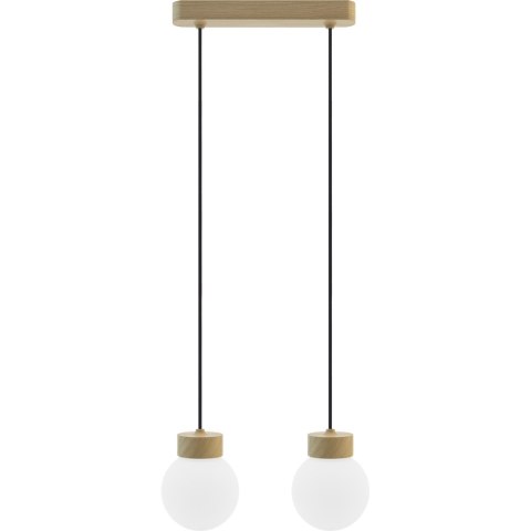Lampa wisząca Barrel-Orb Kula 2pł dąb Hellux