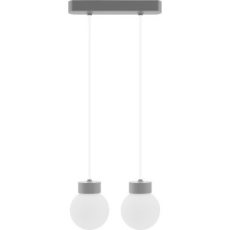 Lampa wisząca Barrel-Orb Kula 2pł szary Hellux