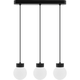 Lampa wisząca Barrel-Orb Kula 3pł czarny Hellux