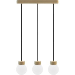 Lampa wisząca Barrel-Orb Kula 3pł dąb Hellux