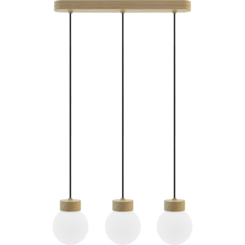 Lampa wisząca Barrel-Orb Kula 3pł dąb Hellux