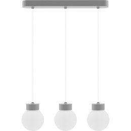 Lampa wisząca Barrel-Orb Kula 3pł szary Hellux