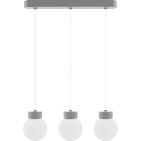 Lampa wisząca Barrel-Orb Kula 3pł szary Hellux
