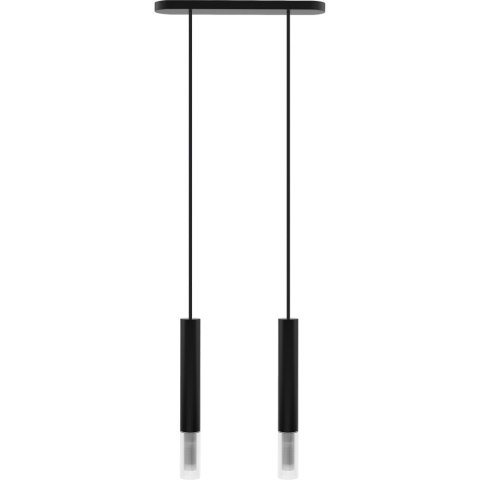 Lampa wisząca Madera2 klosz 2 pł czarny Hellux