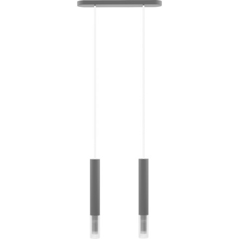 Lampa wisząca Madera2 klosz 2pł szary Hellux