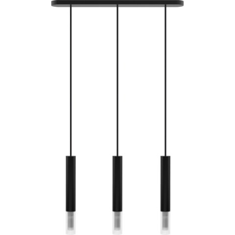 Lampa wisząca Madera2 klosz 3 pł czarny Hellux