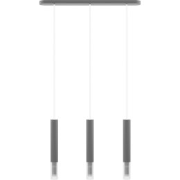 Lampa wisząca Madera2 klosz 3pł szary Hellux