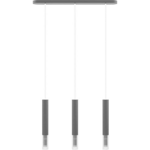 Lampa wisząca Madera2 klosz 3pł szary Hellux