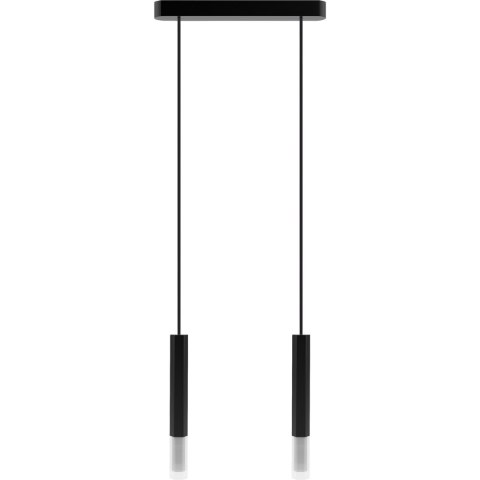 Lampa wisząca Madera2 Hexa 2 pł klosz czarny Hellux