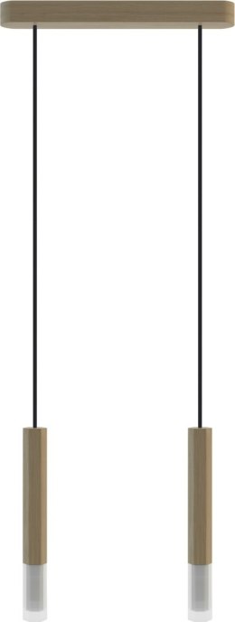 Lampa wisząca Madera2 Hexa 2 pł klosz dąb Hellux