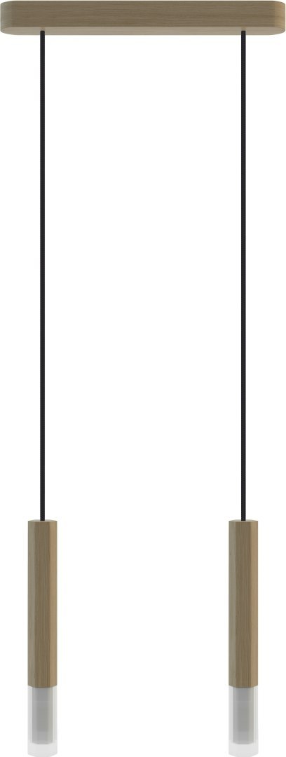 Lampa wisząca Madera2 Hexa 2 pł klosz dąb Hellux