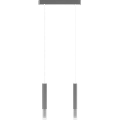 Lampa wisząca Madera2 Hexa 2 pł klosz szary Hellux