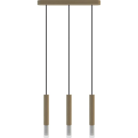 Lampa wisząca Madera2 Hexa 3pł klosz dąb Hellux