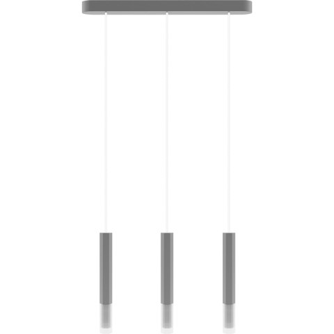 Lampa wisząca Madera2 Hexa 3pł klosz szary Hellux