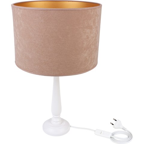 Lampa stołowa BERTA abażur beż Hellux