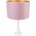 Lampa stołowa BERTA pudrowy róż Hellux