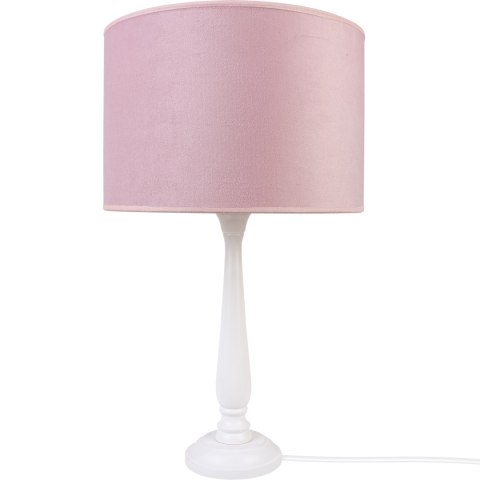 Lampa stołowa BERTA pudrowy róż Hellux