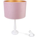 Lampa stołowa BERTA pudrowy róż Hellux
