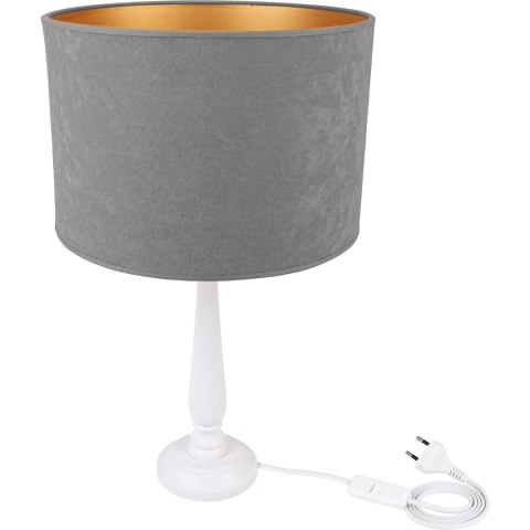 Lampa stołowa BERTA szara Hellux
