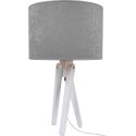 Lampa stołowa biała TRIVET szara Hellux