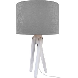 Lampa stołowa biała TRIVET szara Hellux
