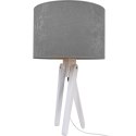 Lampa stołowa biała TRIVET szara Hellux