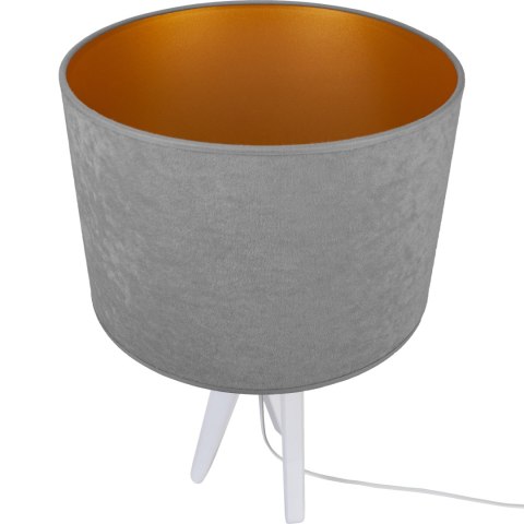 Lampa stołowa biała TRIVET szara Hellux