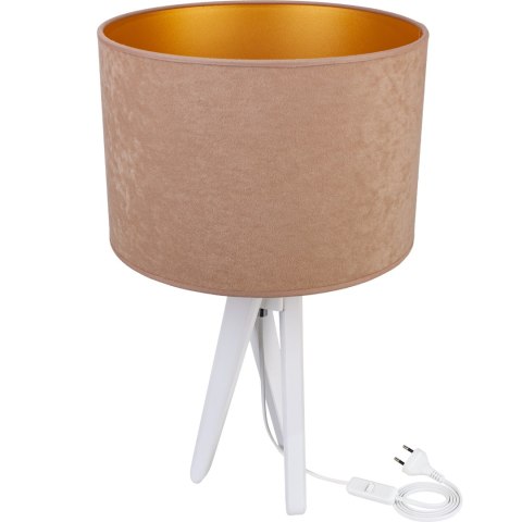 Lampa stołowa biały TRIVET beż Hellux