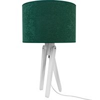 Lampa stołowa biały TRIVET butelkowa zieleń Hellux