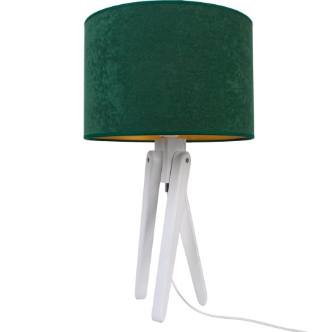 Lampa stołowa biały TRIVET butelkowa zieleń Hellux