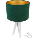 Lampa stołowa biały TRIVET butelkowa zieleń Hellux