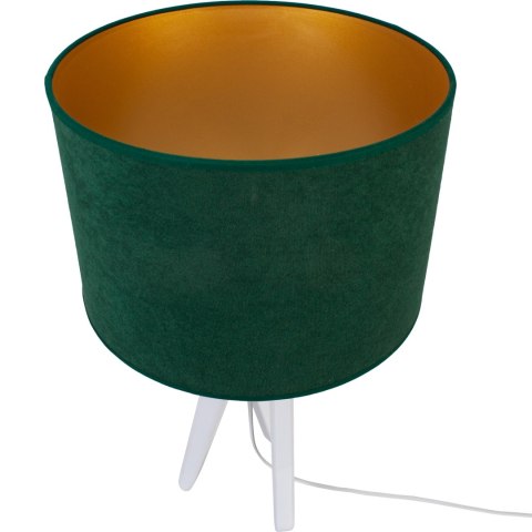 Lampa stołowa biały TRIVET butelkowa zieleń Hellux