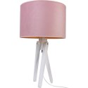 Lampa stołowa biały TRIVET pudrowy róż Hellux