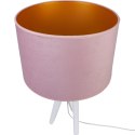 Lampa stołowa biały TRIVET pudrowy róż Hellux