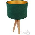 Lampa stołowa naturalna TRIVET butelkowa zieleń Hellux