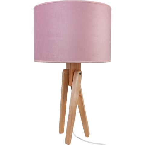 Lampa stołowa naturalna TRIVET pudrowy róż Hellux