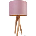 Lampa stołowa naturalna TRIVET pudrowy róż Hellux