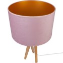 Lampa stołowa naturalna TRIVET pudrowy róż Hellux
